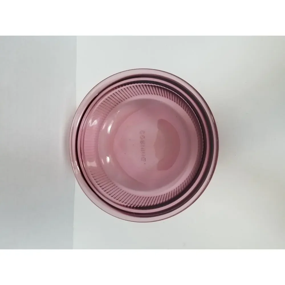 VTG Corning Vision Ribbed 1-Pint Casserole Dish C-16-B Cranberry Color